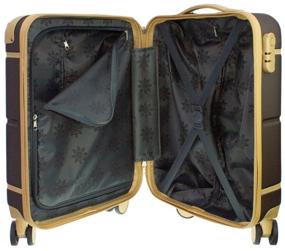 img 1 attached to Чемодан на колесах ручная кладь "Tour Vintage" малый (S) с кожаными ремешками PROFFI TRAVEL PH10485, коричневый