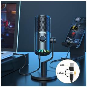 img 1 attached to Microphone MAONO, model DM30 with RGB illumination, USB, black