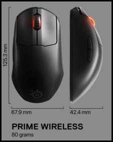 img 1 attached to SteelSeries Prime Wireless Gaming Mouse, Black