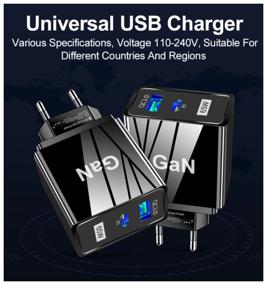 img 1 attached to Network charger GaN-Charger A502 (1X USB 1X Type-C) Quick Charger 3.0, 65W, 6.6A, black