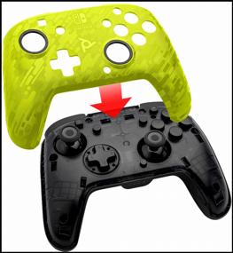 img 1 attached to Gamepad pdp Faceoff Wireless Deluxe Controller, yellow camouflage