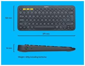 img 1 attached to Logitech K380 Multi-Device Wireless Keyboard Dark Grey, English/Russian (ISO)