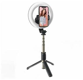 img 1 attached to Tripod Selfie Stick Ring Lamp LED RGB 16cm MJ07 with Adjustable Tripod 85cm, Selfie Stick Tripod, with Bluetooth Remote