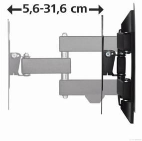 img 1 attached to 🖼️ HAMA H-118101 Black Wall Bracket: Space-saving Solution for Enhanced Viewing Experience