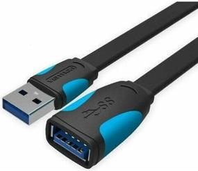 img 1 attached to Vention USB 3.0 AM/AF extension cable, flat (VAS-A13), 1.5 m, black