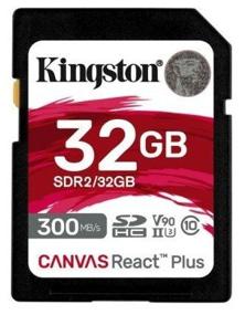 img 1 attached to 💾 Kingston Canvas React Plus 32 GB SDHC Memory Card - Class 10, V90, UHS-II U3, R/W Speeds up to 300/260 MB/s