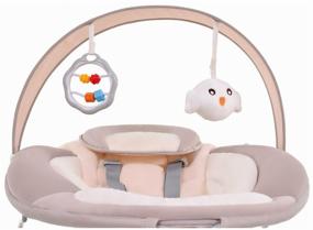 img 1 attached to Electric swing for newborns Nuovita Cullare with vibration rocking function, chaise longue (Cacao/Cocoa)