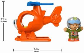 img 1 attached to Бульдозер Fisher-Price Little People с фигуркой GGT33, Вертолет