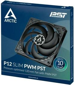 img 1 attached to Fan for Arctic P12 SLIM PWM PST case, black