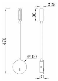 img 1 attached to LED wall lamp MAYTONI Stem C035WL, 3 W, number of lamps: 1 pcs., armature color: white, shade color: white