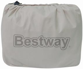 img 1 attached to Bestway AlwayzAire Fortech inflatable bed with built-in double pump 69050, 203x152 cm, beige