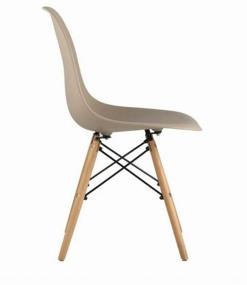 img 1 attached to Beige Eames DSW Chair STOOL GROUP - Solid Wood/Metal Construction