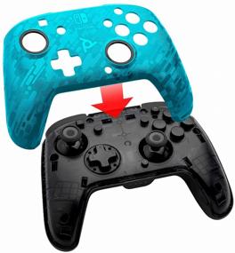 img 1 attached to Gamepad pdp Faceoff Wireless Deluxe Controller, blue camouflage