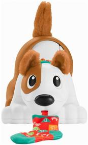 img 1 attached to Fisher-Price Interactive Educational Toy Puppy Crawl With Me HHH95, White/Brown
