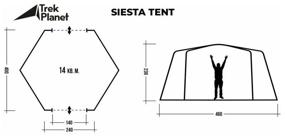 img 1 attached to Camping tent TREK PLANET Siesta Tent, black / gray