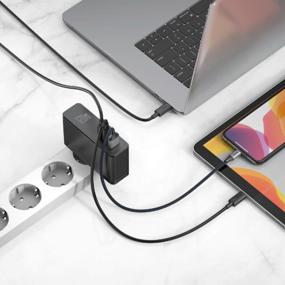 img 1 attached to Baseus GaN Mini Quick Charger C+C+U Wireless Charging Station + Type-C-Type-C Cable, Black