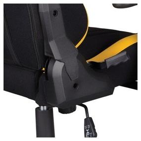 img 1 attached to 🎮 Gaming Chair Helmi HL-G07 Pointer - Textile Upholstery, Black/Yellow