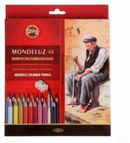 img 1 attached to KOH-I-NOOR Watercolor pencils Mondeluz Old Man, 48 colors, 3713048003KZ multicolored