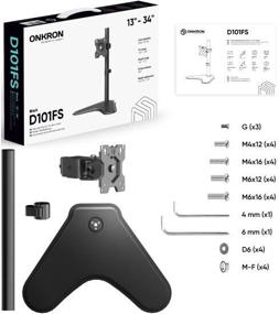 img 1 attached to ONKRON D101FS monitor mount 13"-34" desktop, up to 8 kg, tilt, swivel, black