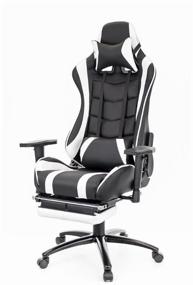 img 1 attached to 🖥️ Everprof Lotus S1 Gaming Computer Chair: Black/White Imitation Leather Upholstery