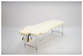 img 1 attached to Folding massage table with height adjustment MET Comfort A2 aluminum, 2-section, super light 10 kg, cream
