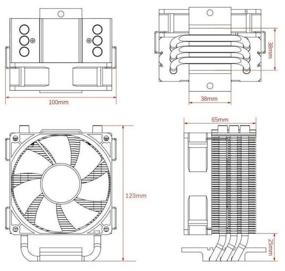 img 1 attached to Кулер ID-COOLING SE-903-XT (TDP 130W, Al-Cu 92mm, 500-2200rpm, 14-25.8dBA, 45.8CFM, 4pin PWM) RTL