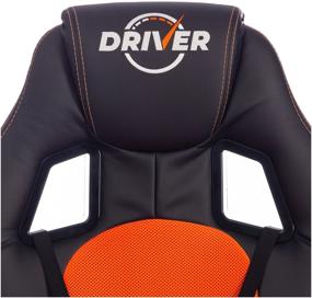 img 1 attached to Computer chair TetChair Driver gaming, upholstery: imitation leather/textile, color: black/orange