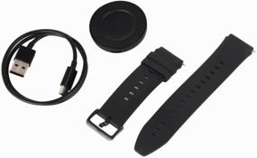 img 1 attached to Smart watch Xiaomi Watch S1 Wi-Fi Global for Russia, Black/Black leather strap + black fluoroplast strap