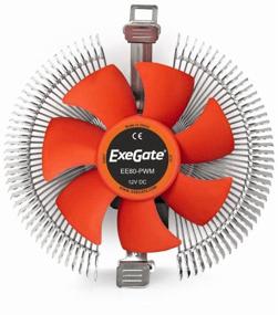 img 1 attached to ExeGate EE80-PWM processor cooler, silver/orange