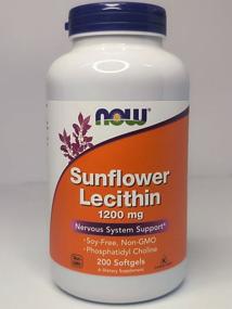 img 1 attached to Капсулы NOW Sunflower Lecithin 1200 мг, 1200 мг, 200 шт.