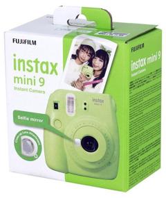 img 1 attached to Fujifilm Instax Mini 9 instant camera, print 62x46 mm, lime green