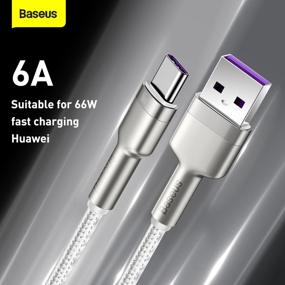 img 1 attached to Кабель Baseus Cafule Series Metal USB - Type-C, 2 м, 1 шт., белый