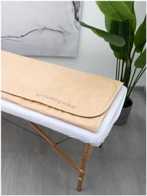 img 1 attached to Infrasauna infrared heating wrapping blanket, home sauna, beauty thermal blanket 220*180, 9 modes, 2 independent heating zones, beige