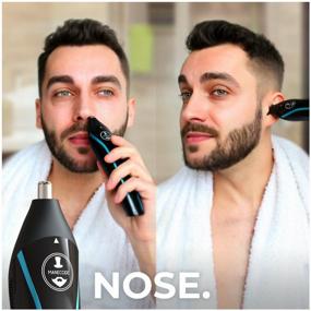 img 1 attached to Manecode 11 in 1 beard, mustache, nose, ear and body trimmer - Hair clipper with self-sharpening blades