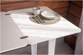 img 1 attached to Table kitchen dining folding book Hesby Kitchen Table 4 white