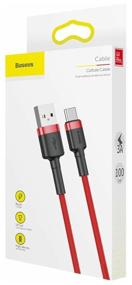 img 1 attached to Cable Baseus Cafule USB - USB Type-C, 1 m, red/black