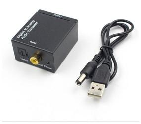 img 1 attached to 🔊 High-Quality Digital to Analog Audio Converter - S/PDIF to RCA - Black