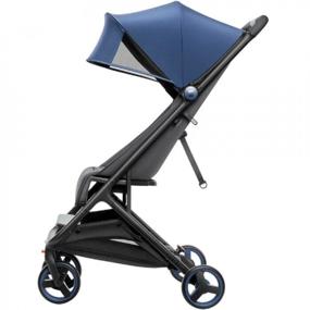 img 1 attached to Xiaomi MITU Baby Folding Stroller Stroller, Blue, Chassis Color: Black