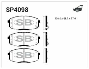 img 1 attached to Brake pads SP4098 for HYUNDAI CRETA 16-, front