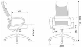 img 1 attached to CH-607 Executive Bureaucrat Chair with Black Mesh/Fabric Upholstery