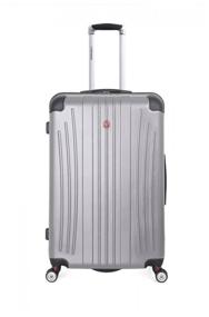 img 1 attached to WENGER suitcase, plastic, support legs on the side, reinforced corners, 92 l, size L, gray