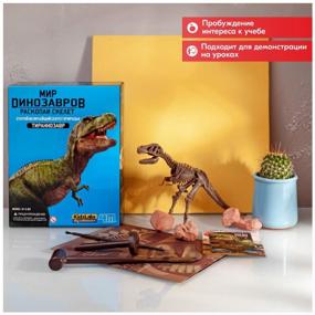 img 1 attached to 🦖 Dinosaur Skeleton Excavation Kit - Tyrannosaurus Rex Fossil Dig-up - 4M