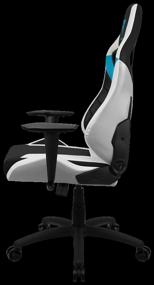 img 1 attached to 💺 ThunderX3 XC3 Gaming Chair - Azure Blue Faux Leather/Textile Upholstery