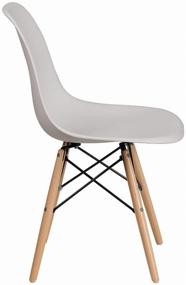 img 1 attached to 🪑 White Eames DSW Solid Wood/Metal Chair Stool Group