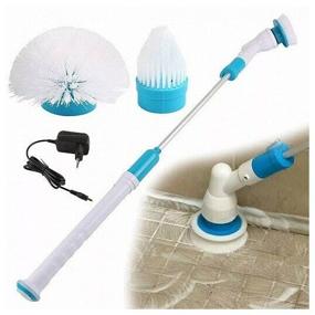 img 1 attached to Keya Spin Scrubber Cordless Cleaning Brush, White/Blue