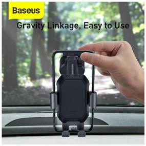 img 1 attached to 🚗 Baseus Tank Gravity Car Mount with Suction Base in Grey/Black