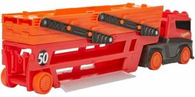 img 1 attached to Car transporter Hot Wheels GHR48, 18 cm, orange