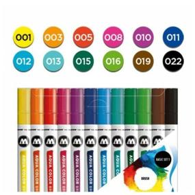 img 1 attached to Set of markers for lettering, drawing Molotow Aqua Color Brush Basic Set 1