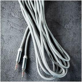 img 1 attached to AUX cable 3.5mm fabric braided WALKER CA-520, mini jack, reversible, 3m, straight plug, gray / speaker cord for phone, car audio