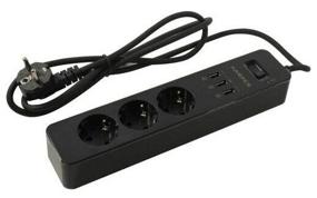 img 1 attached to Surge protector with USB charging HARPER UCH-315, black